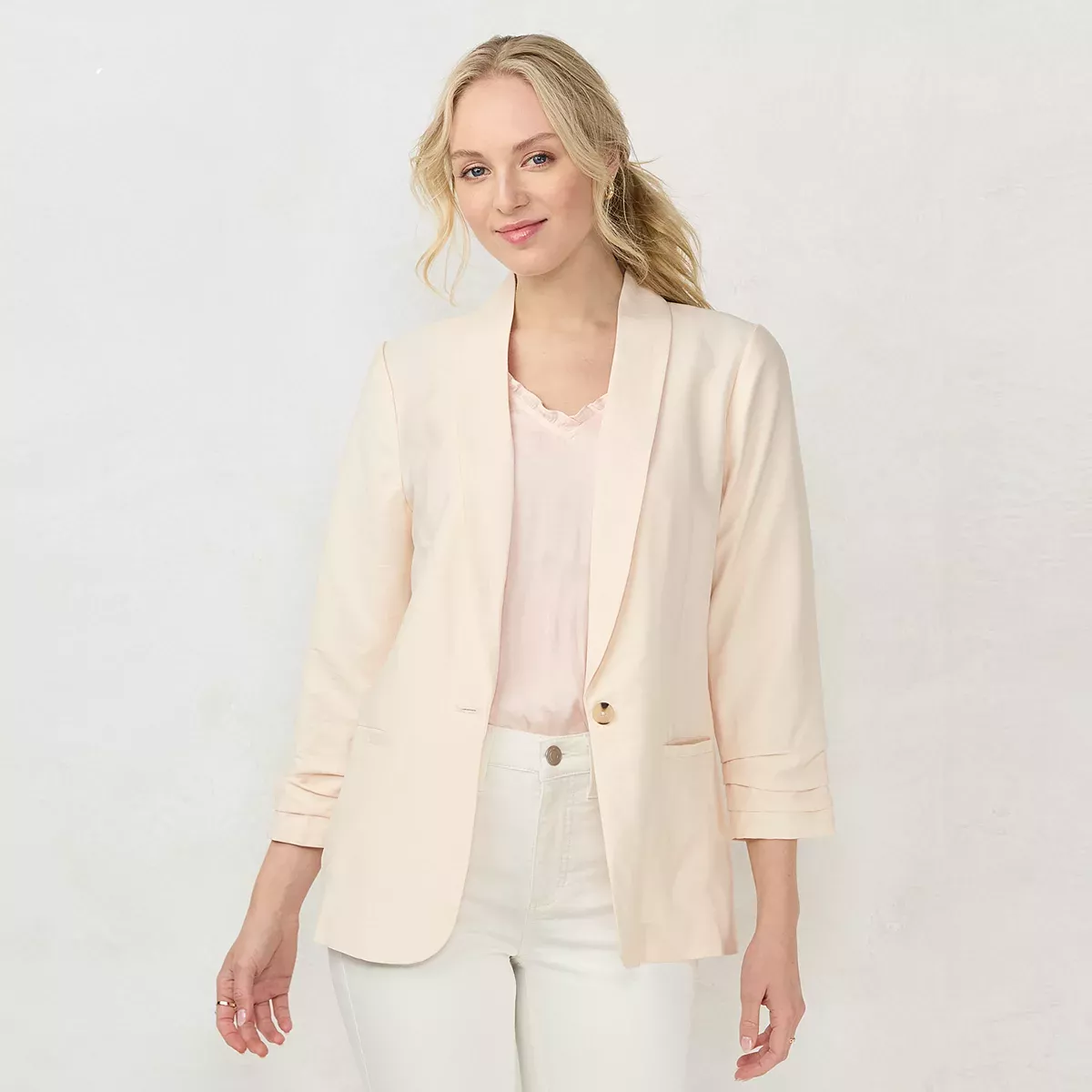 Women's Simply Vera Vera Wang Roll-Tab Relaxed Blazer