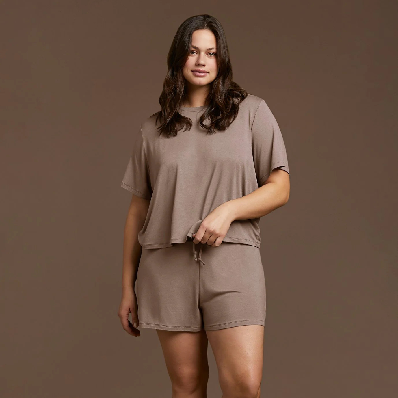 Pajama Shorts Set | Mocha - nuuds | nuuds