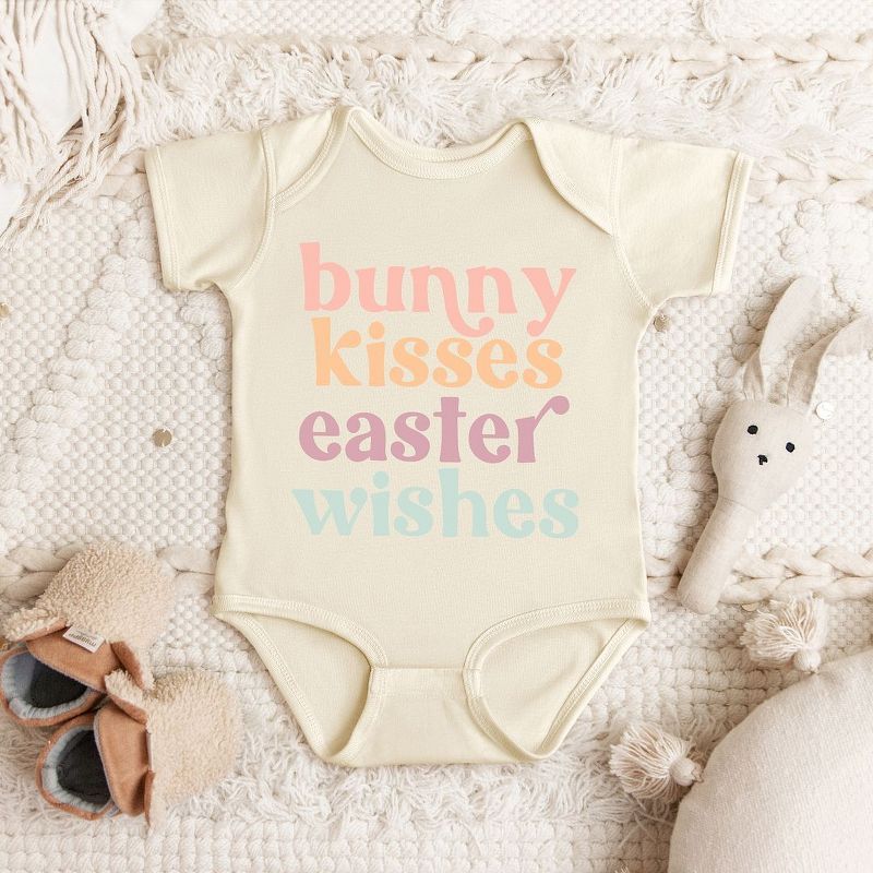 The Juniper Shop Bunny Kisses Easter Wishes Baby Bodysuit | Target
