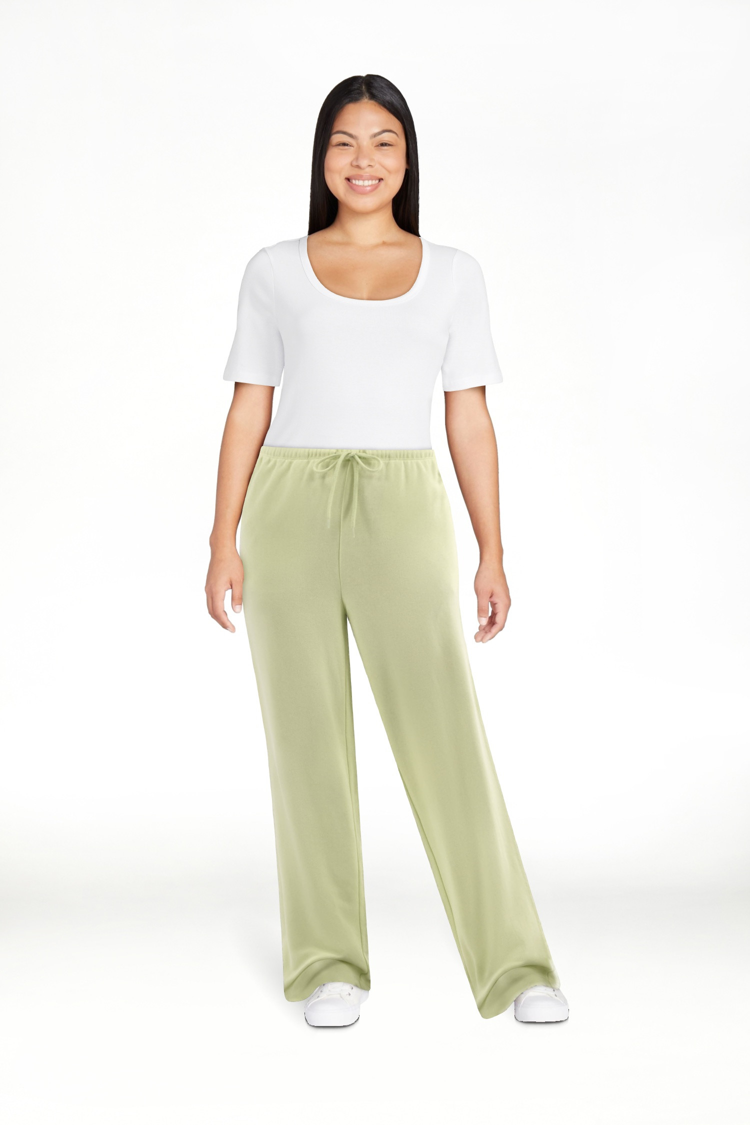 No Boundaries French Terry Lounge Pants with Wide Leg, Women's, Sizes XXS-XXL - Walmart.com | Walmart (US)