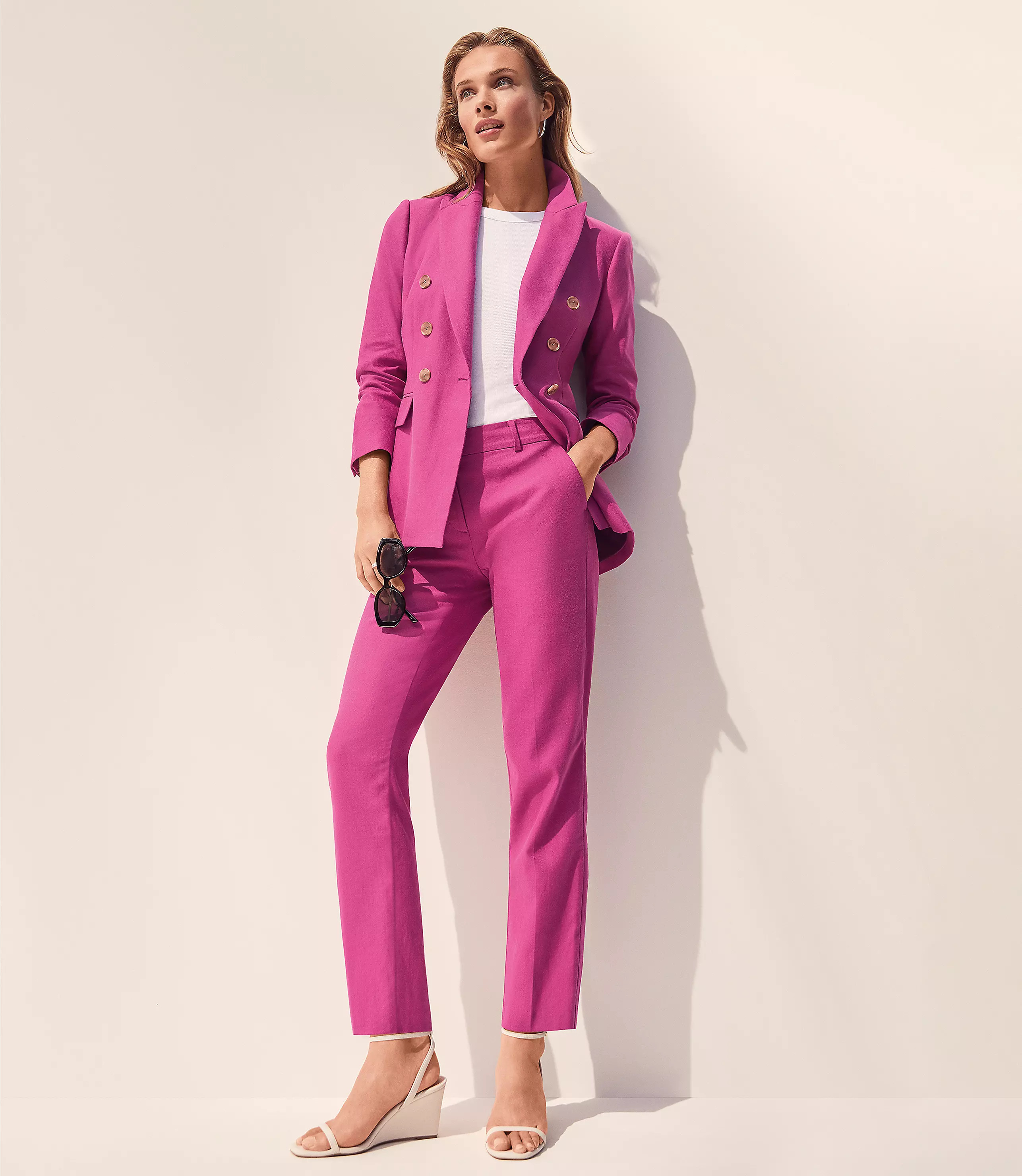 Riviera Slim Pants in Twill | LOFT