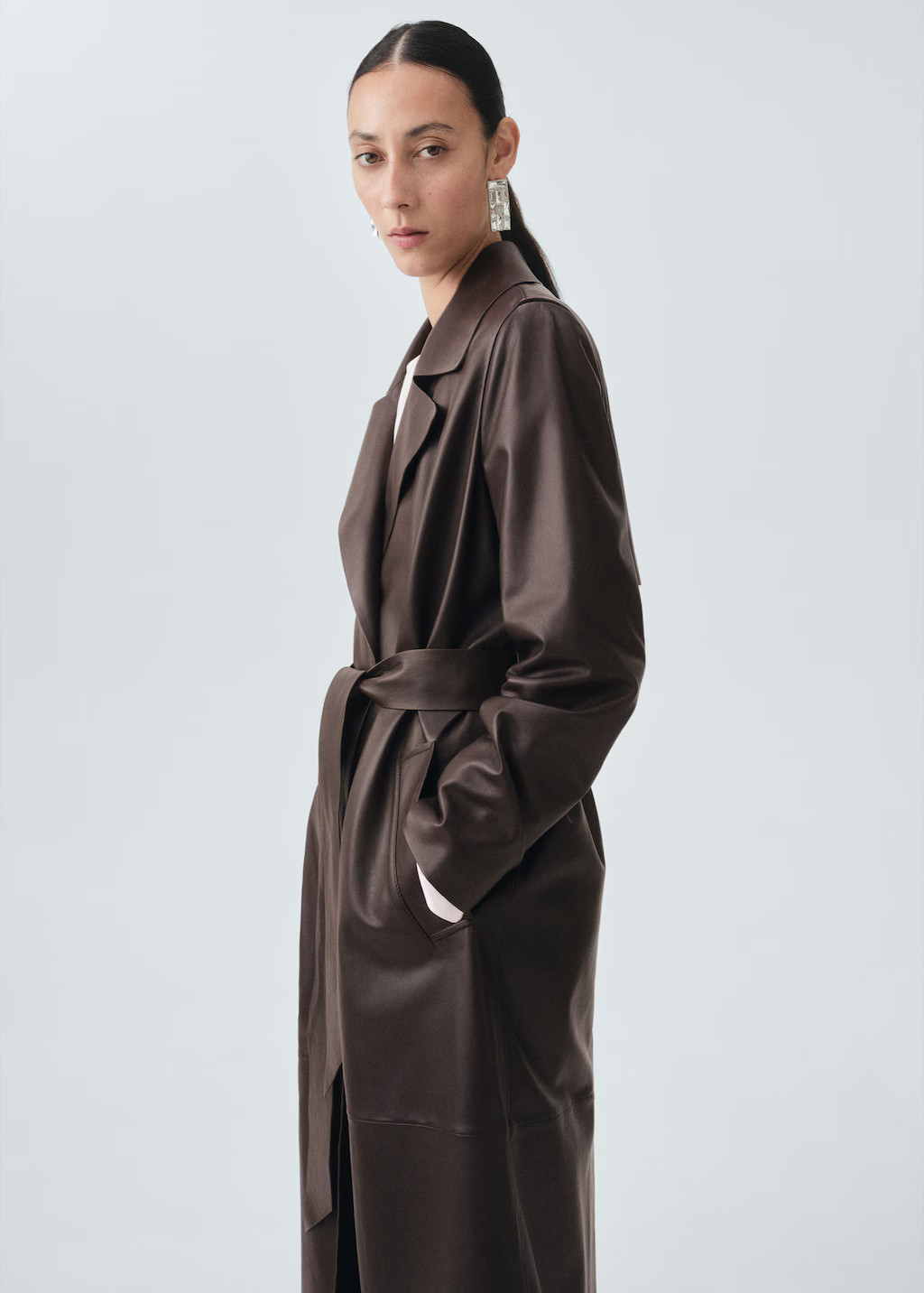 100% leather trench coat with belt | Mango (US/MX/AU)