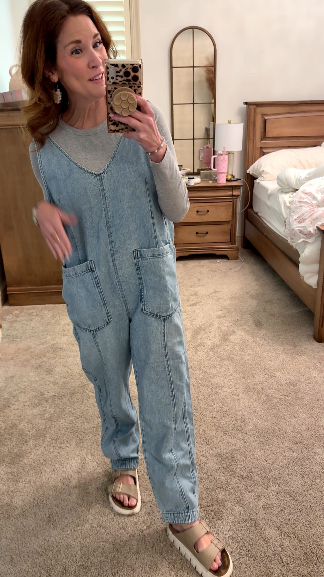 Love this overall romper from @Maurices  it’s back in stock and 30% off today use stackable discount code of LTK10 to save even more!! 

Wearing a small 


Platform Birkenstocks from @HSN 


#LTKootd #LTKOver40 #LTKdayinmylife