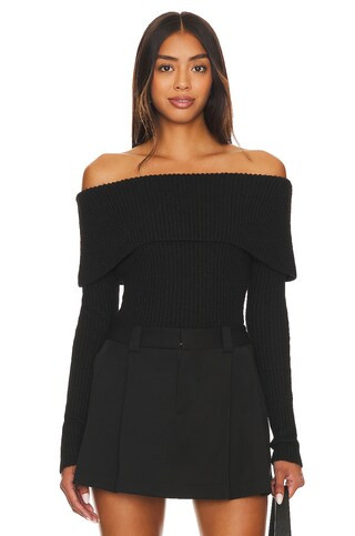 Central Park West Gwyneth Off-shoulder Sweater in Black from Revolve.com | Revolve Clothing (Global)