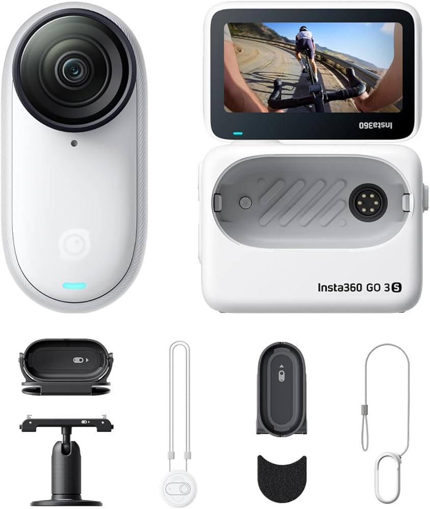 Insta360 GO 3S 128 GB White Cycling POV Bundle - 4K Tiny Portable Vlogging Camera, Hands-Free POV... | Amazon (CA)