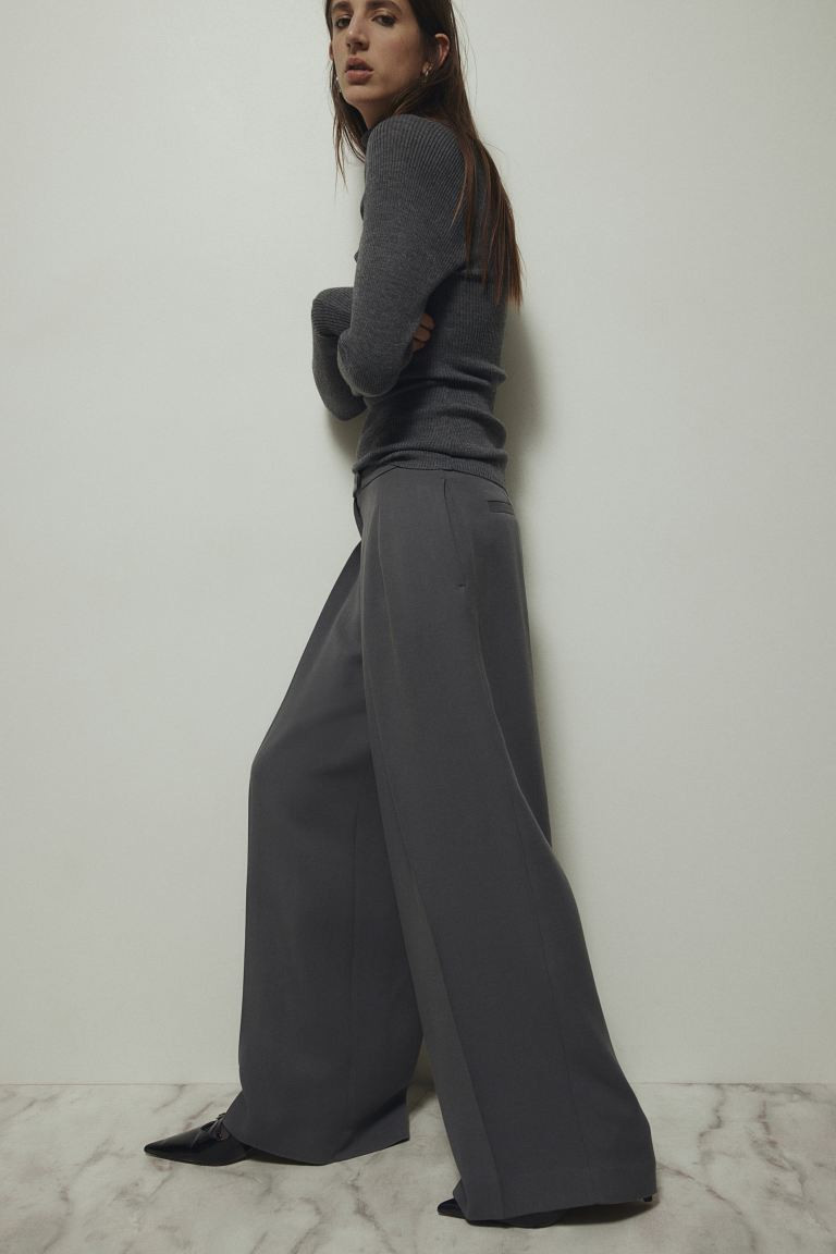 Wide wool-blend trousers | H&M (UK, MY, IN, SG, PH, TW, HK)