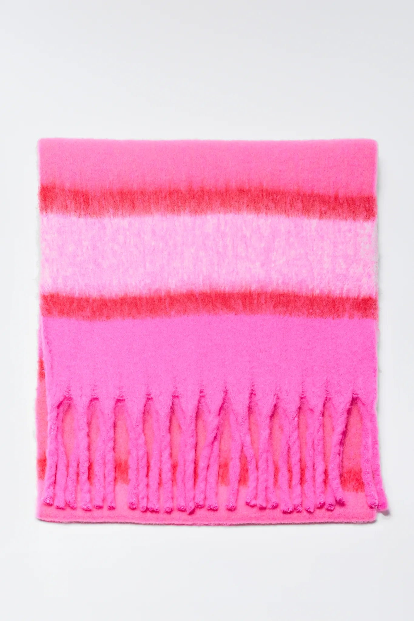 Amelia Pink Fringe Scarf | Avara