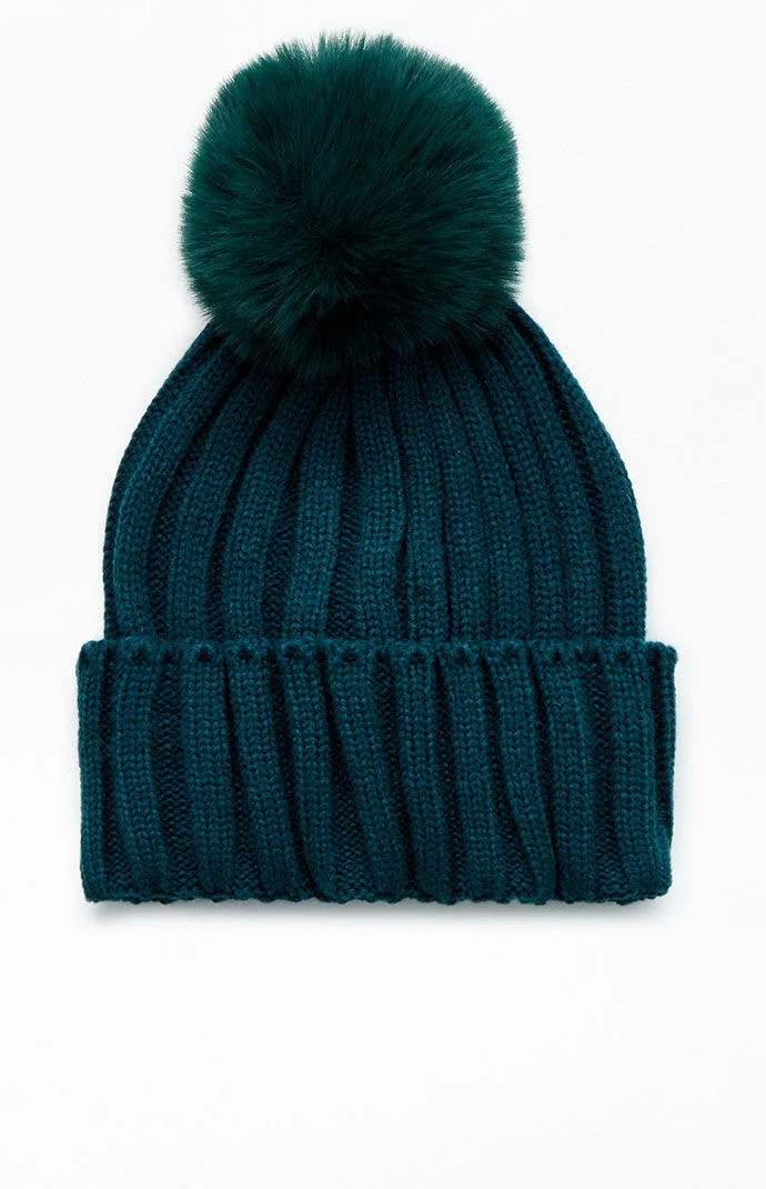 Pom Pom Beanie in Green | PacSun
