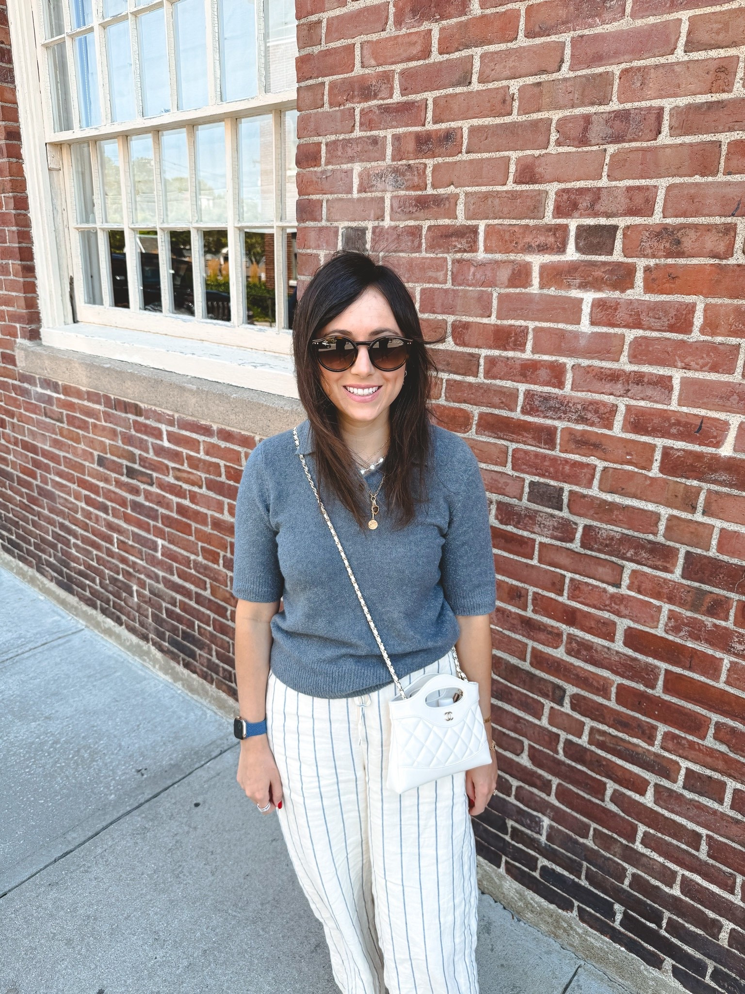 Stripe linen pants with cashmere polo sweater

#LTKootd #LTKFindsUnder100 #LTKSeasonal