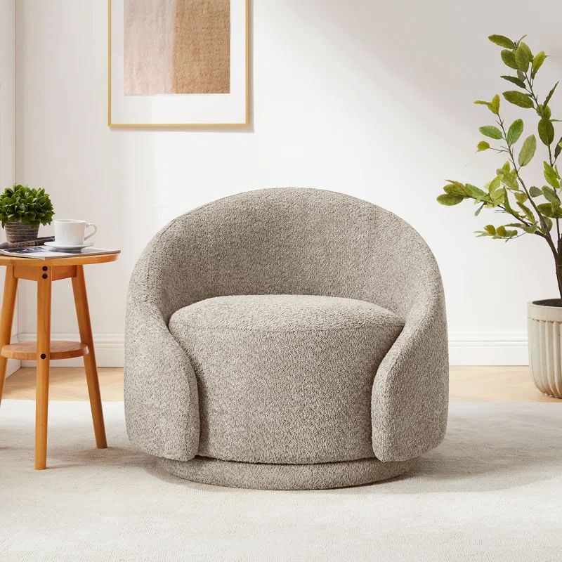 Frieson Upholstered Swivel Armchair | Wayfair North America