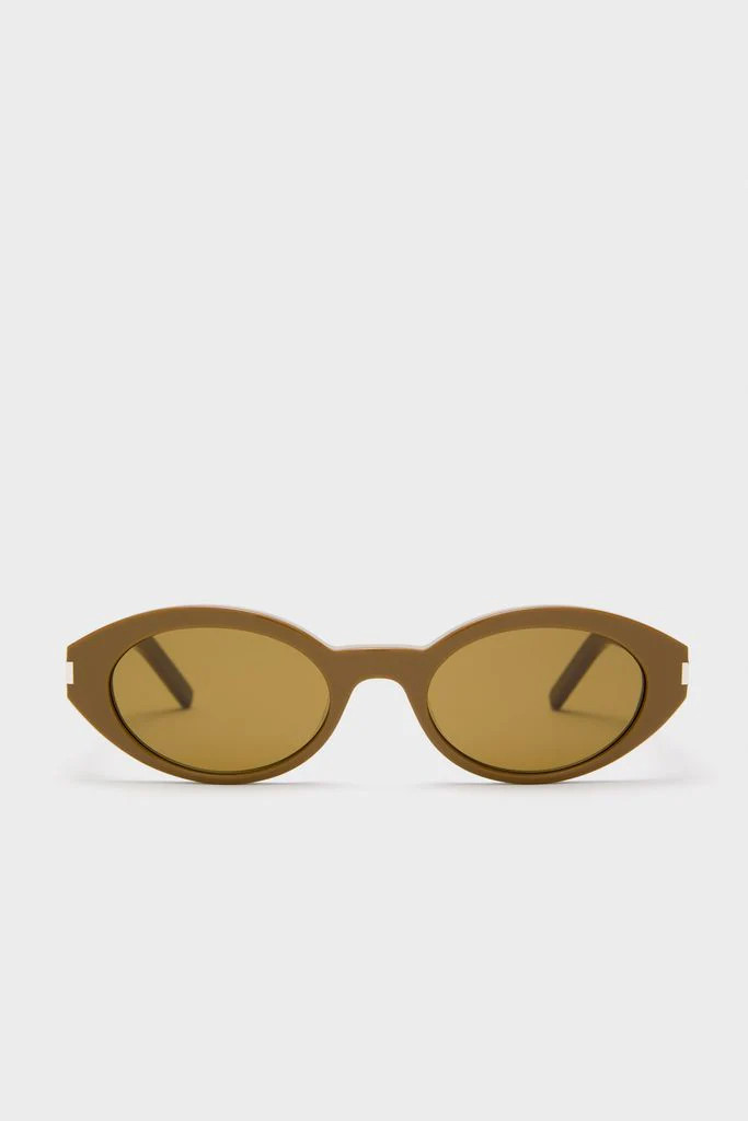 Shiny Solid Licorice Brown Corner Angle M Sunglasses | Tuckernuck (US)