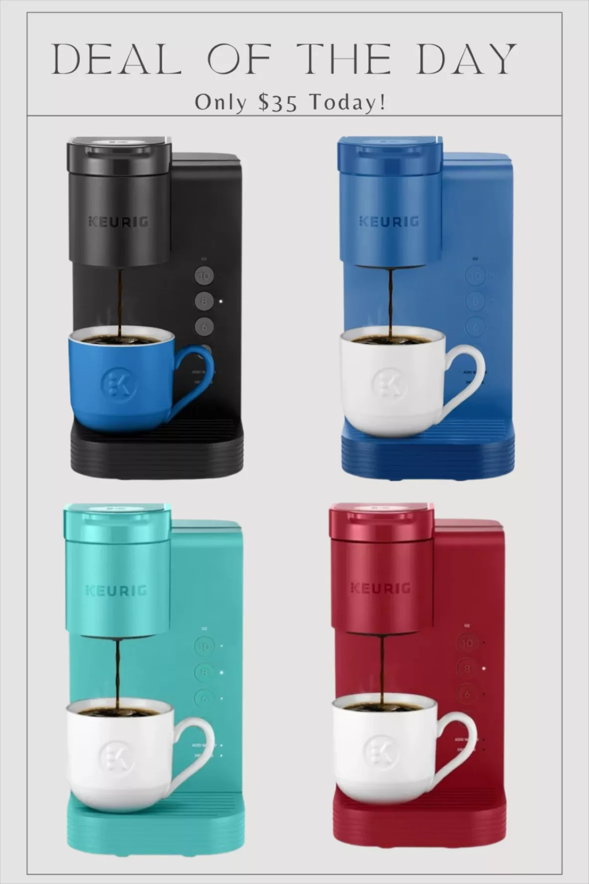 Keurig K-Express K-Cup Pod Coffee Maker, Cloud White Single Serve