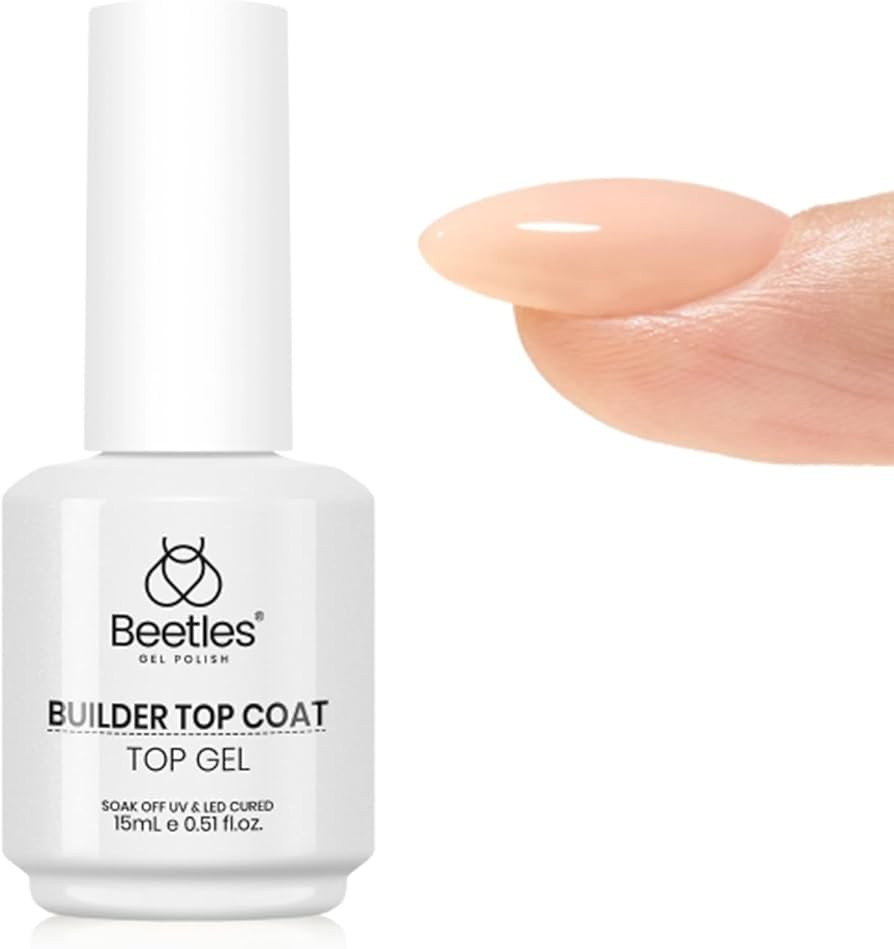 Beetles Builder Top Coat Gel, Protect French Nail Tips Chipping for High Glossy Shiny Long-Lastin... | Amazon (US)