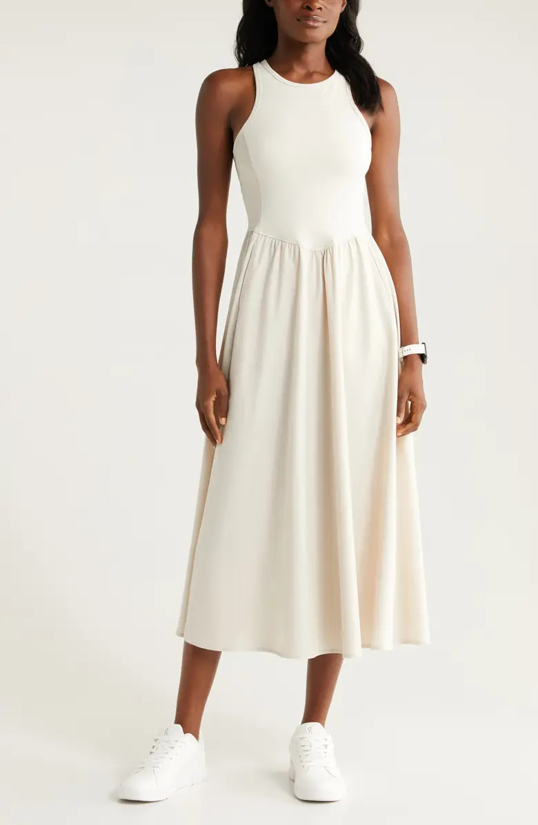 Zella Effortless Hybrid Racerback Midi Dress | Nordstrom | Nordstrom