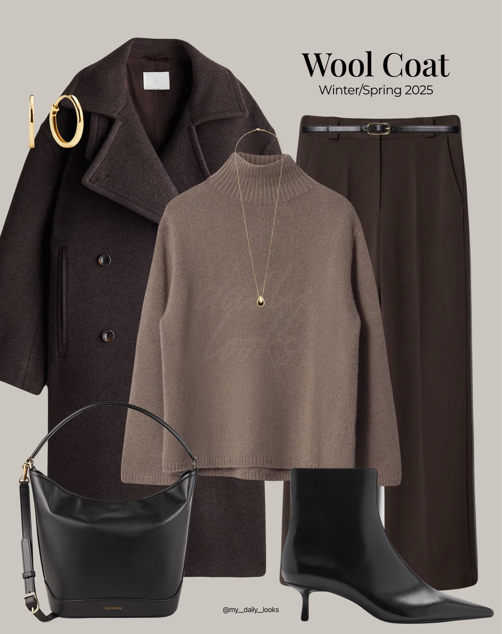 Styling oversized chocolate brown wool coat for winter-spring looks 🤎

Tags: deep brown, dark brown, chocolate, wool coat, coat look, coat outfit, winter style, pre-spring, spring style, winter outfit, spring outfit, winter fashion, spring fashion, easy styling, simple everyday look, chic & basic outfit, Parisian look, casual outfit, capsule wardrobe, office look, brunch style, high street, Sandro bag. 


#LTKwinter #LTKbag #LTKstyletip