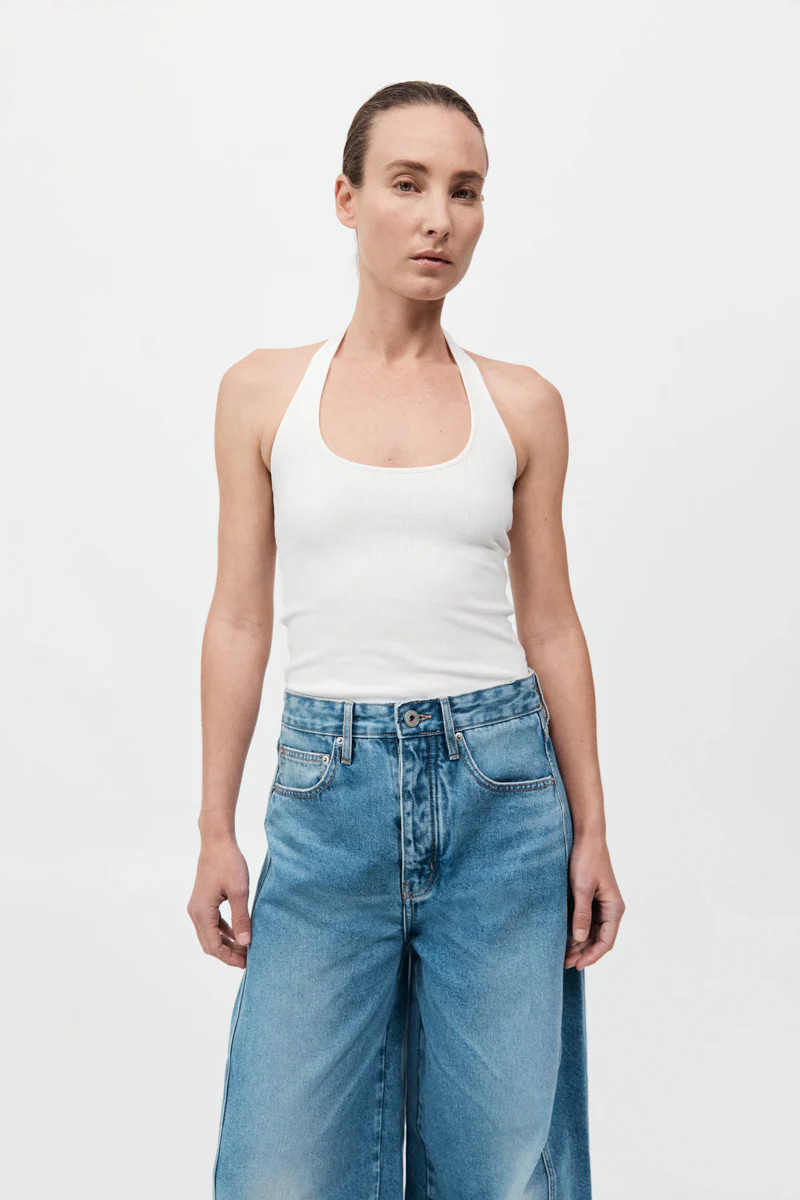 Rib Halter Top - White | St. Agni (US, UK, EU)