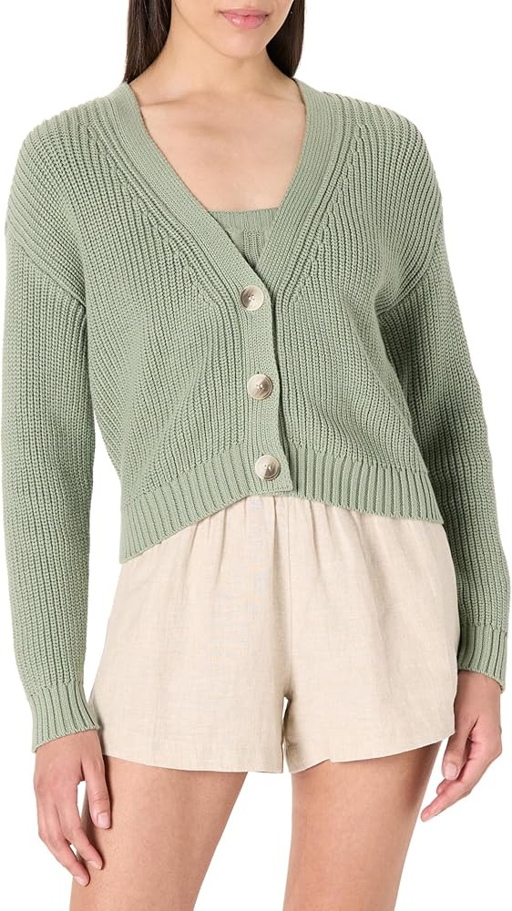 The Drop Women's Standard Sari Cropped Button-Front Cardigan | Amazon (US)