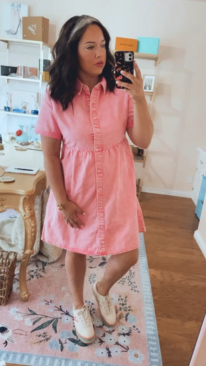 Barbie pink | denim dress | pink denim | day dress | Amazon dress | Amazon fashion | workwear | work style | professional style | working mom

#LTKBacktoSchool #LTKunder50 #LTKSeasonal