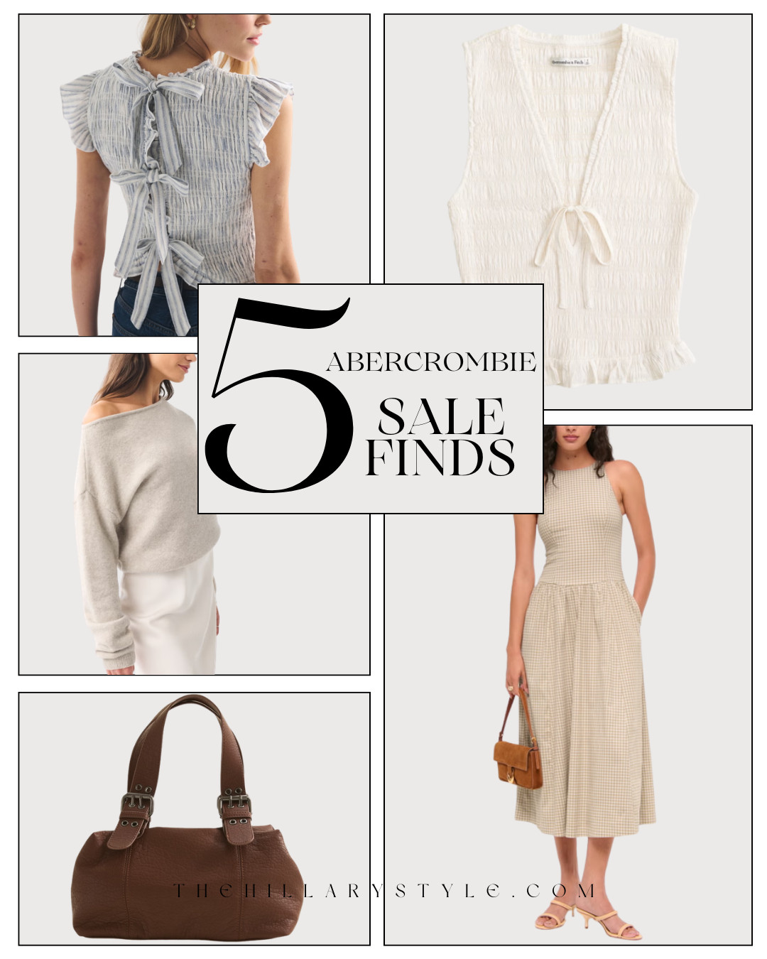 Top 5 Abercrombie Spring Sale Finds You Can’t Miss
Refresh your seasonal wardrobe with these elevated staples from the Abercrombie Spring Sale. This curated selection features the perfect blend of feminine details and timeless silhouettes, including the viral tie-back smocked top, a classic gingham midi dress, and a versatile off-the-shoulder knit. Whether you’re looking for the perfect brunch outfit or a polished everyday look, these pieces offer that "quiet luxury" aesthetic with a modern organic touch. These trending styles are currently on clearance, making it the best time to snag these high-quality basics for your spring transition. #TheHillaryStyle

#AbercrombieStyle #AbercrombieSale #LTKSpringSale #SpringOutfits #QuietLuxury #NeutralAesthetic #SpringFashion2026 #CapsuleWardrobe #GinghamDress #SmockedTop #SpringStyleInspo #StyleOnABudget #ModernOrganic #TheHillaryStyle 

 

#LTKootd #LTKSeasonal #LTKSaleAlert