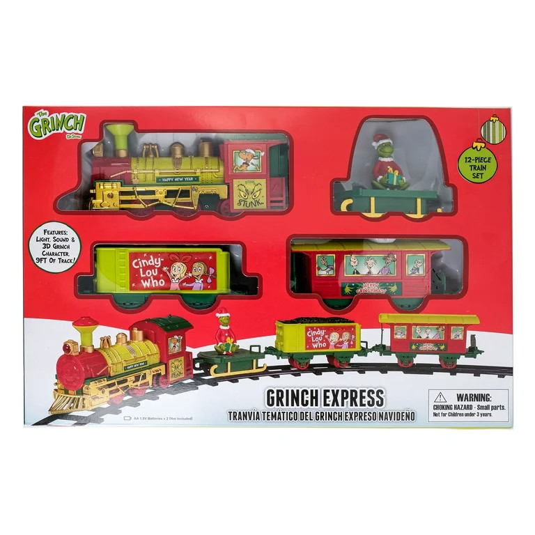 Dr. Seuss' The Grinch Who Stole Christmas Bump 'N Go Train Set, Battery Operated, Plastic | Walmart (US)