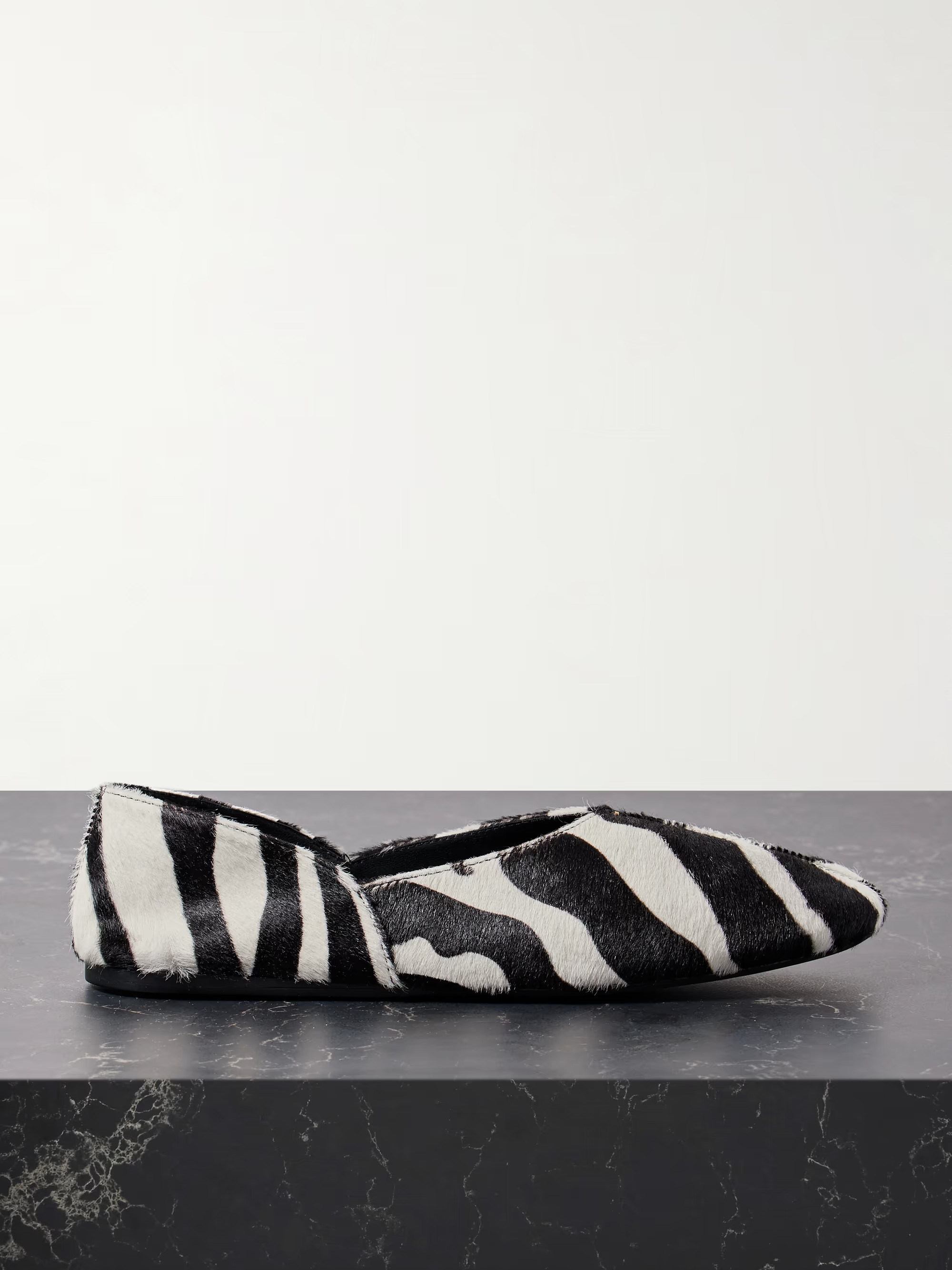 Jane zebra-print calf hair flats | NET-A-PORTER (UK & EU)