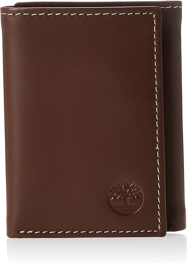 Timberland Men's Leather Trifold Wallet with ID Window | Amazon (US)