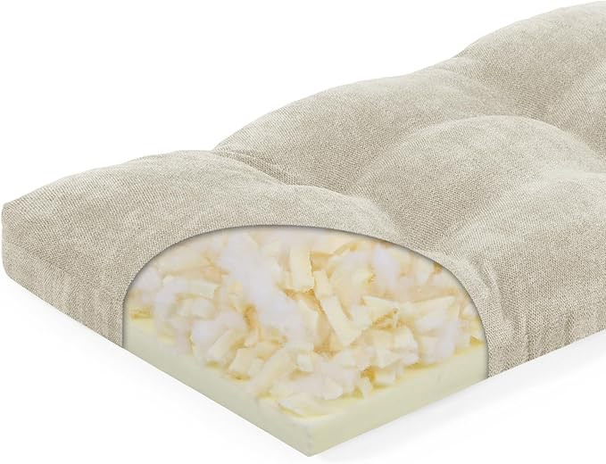 baibu 36 Inch Memory Foam Bench Cushion, Dual-Layer Patent Design Non-Slip Indoor Bench Cushion w... | Amazon (US)