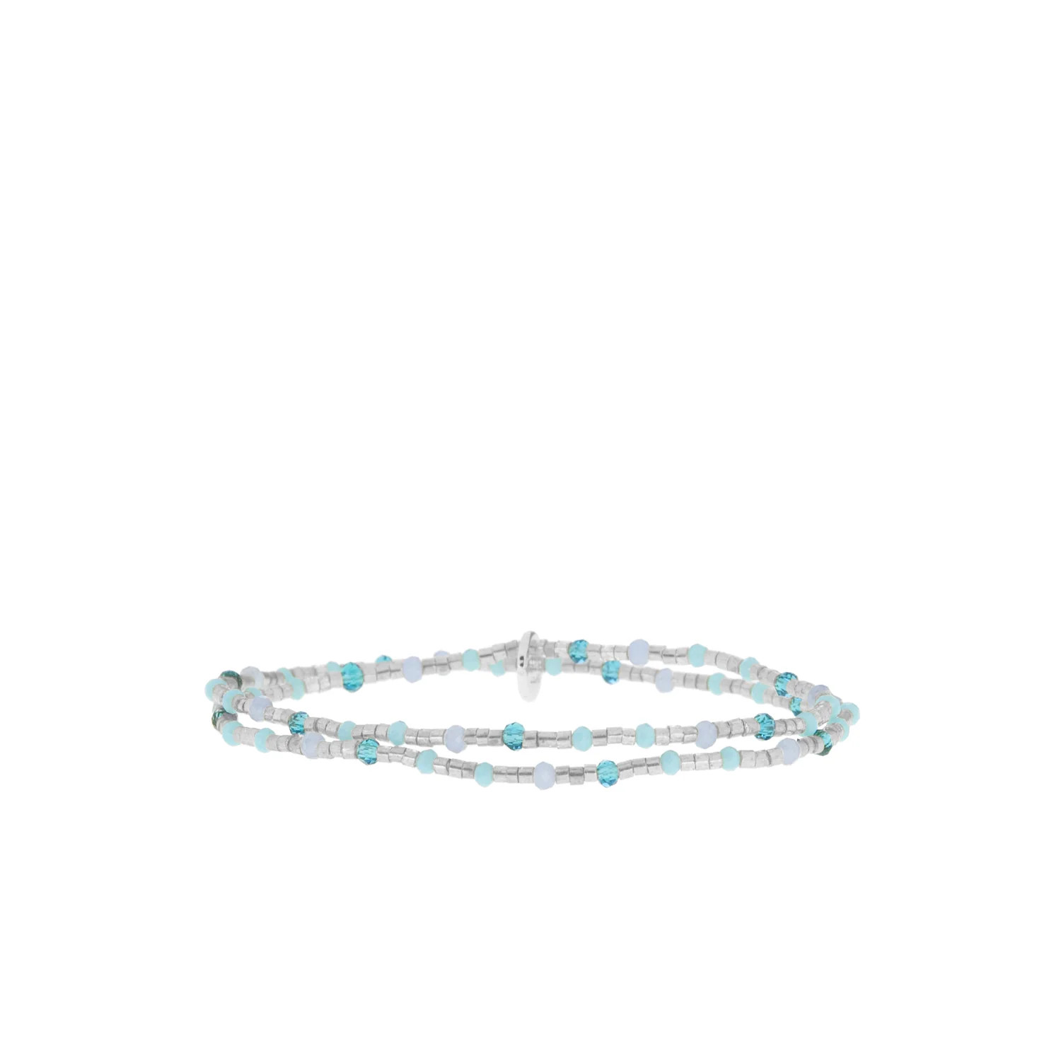 crystal seed bead stretch wrap bracelet | Marlyn Schiff
