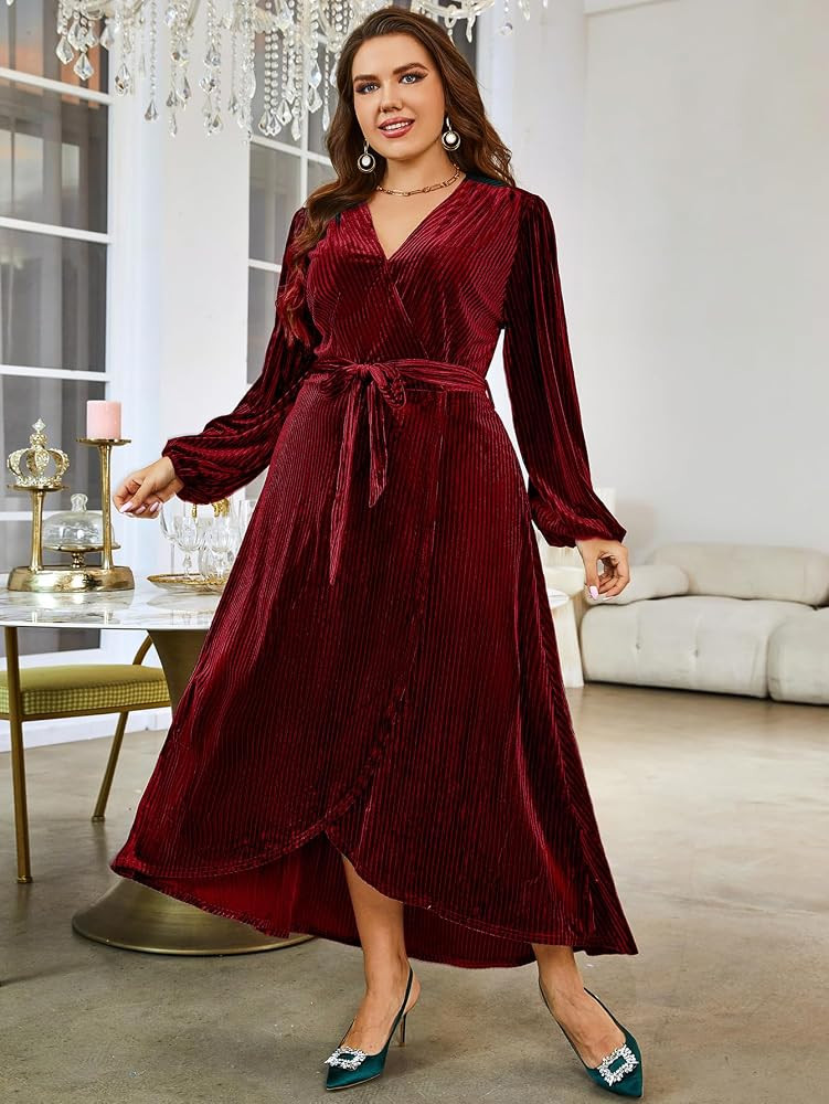 BerryGo Women's Boho V Neck Ruffle Floral Wrap Maxi Dress | Amazon (US)