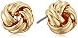 Anne Klein Women's Pierced Earrings Knot Stud, Gold, One Size | Amazon (US)