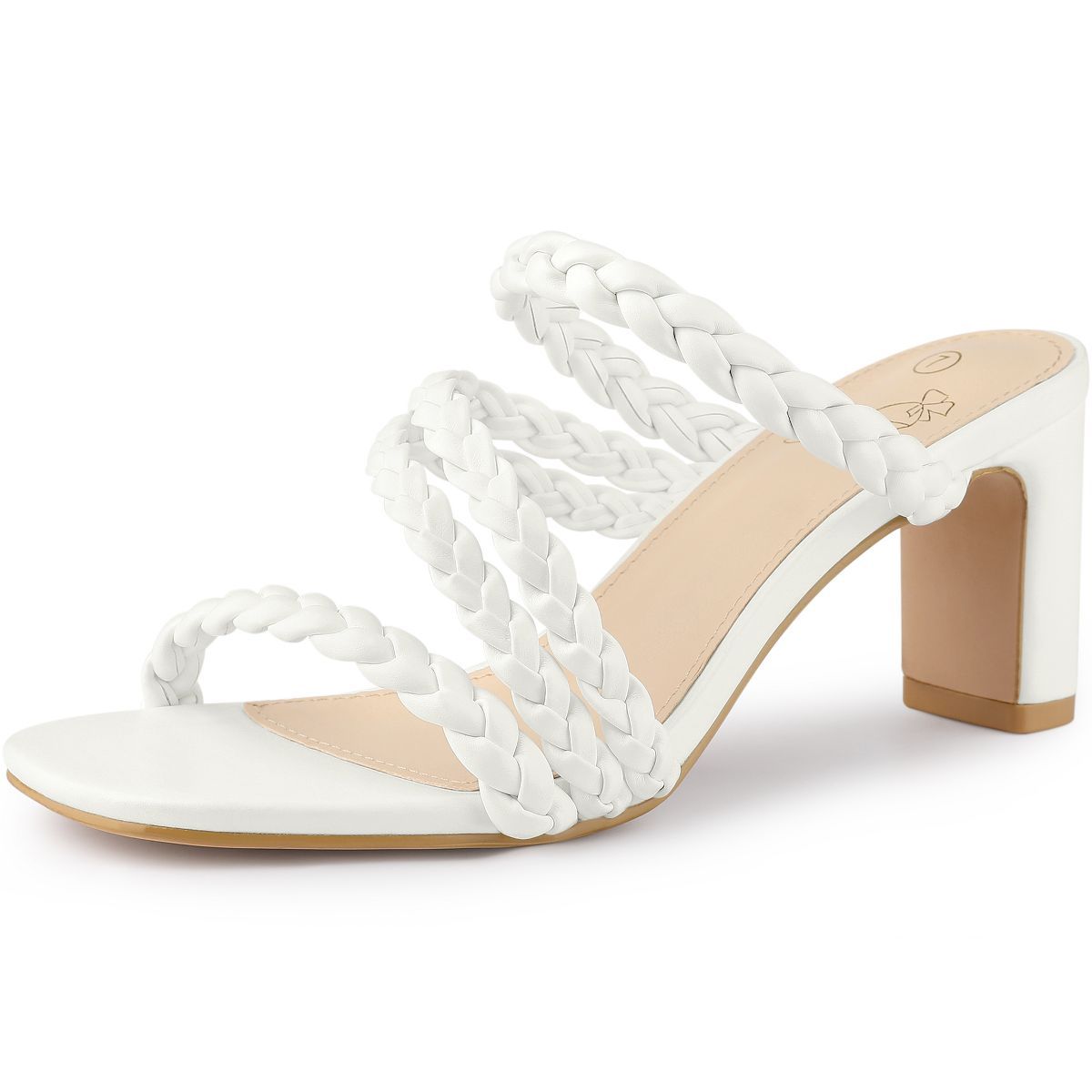 Perphy Square Toe Braided Heeled Chunky Heels Sandals for Women | Target