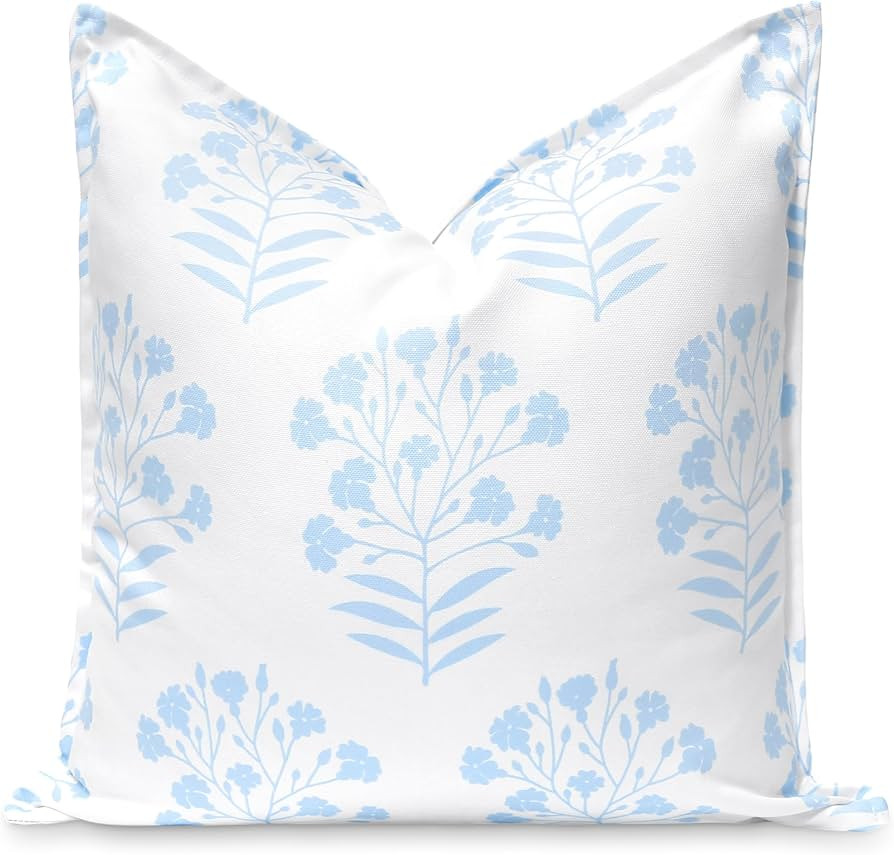 Hofdeco Premium Coastal Patio Indoor Outdoor Throw Pillow Cover Only, 20"x20" Water Repellent for... | Amazon (US)