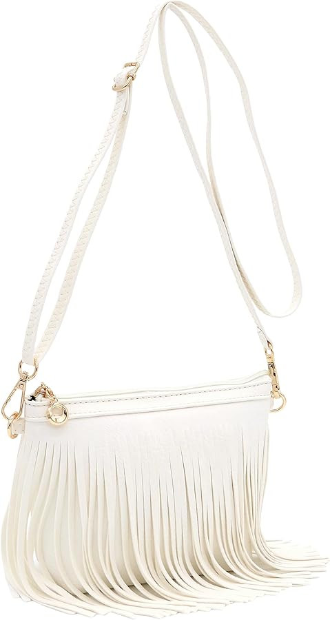 FashionPuzzle Small Fringe Crossbody Bag with Wrist Strap | Amazon (US)