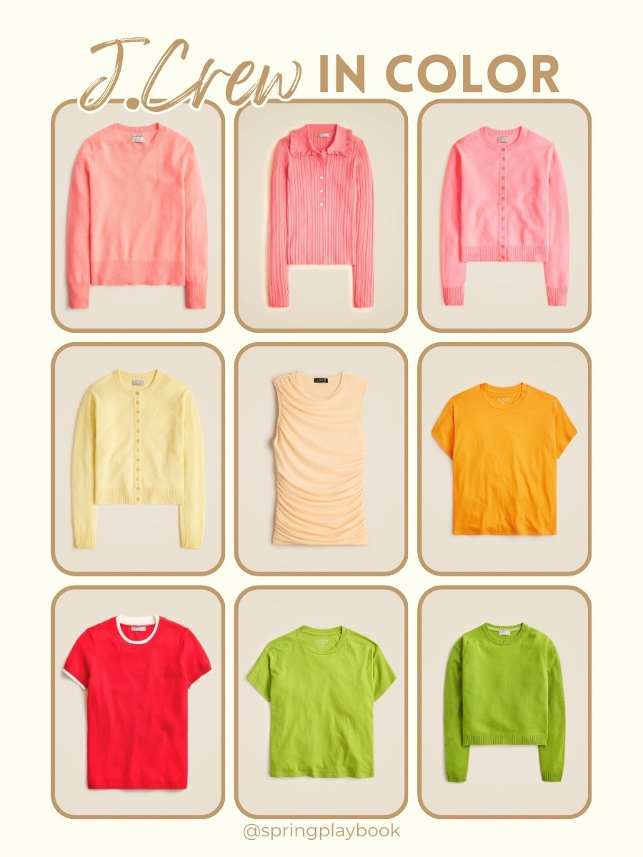 New Arrivals from J.Crew. Colorful finds for Springs in fall! 

Green & mango for Warm Springs. Red for Clear Springs. Yellow & pink for Light Springs. 

#createdcolorful #createdcolorfulspring #hocspring #tcispring #tcilightspring #pcaspring #lightspring #warmspring #truespring #brightspring #clearspring #paintboxspring #bluespring

#LTKFindsUnder100 #LTKStyleTip #LTKMidsize