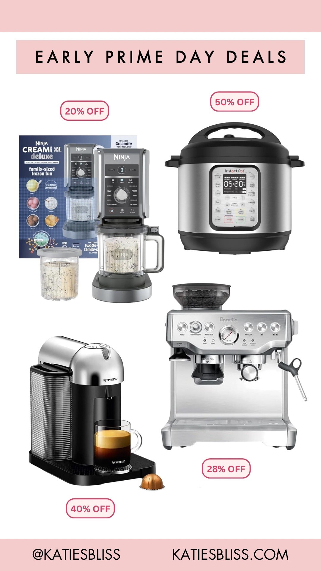Daily deals ✨ Amazon prime day deals 

Early prime day. Deal. Sale. Amazon. Kitchen. Home. Appliance. Coffee maker. Ninja. Instant pot.

#LTKfoodie #LTKSaleAlert #LTKHome