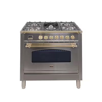 ILVE Nostalgie 36-in 5 Burners 3.55-cu ft Self-cleaning Convection Oven Freestanding Gas Range (S... | Lowe's