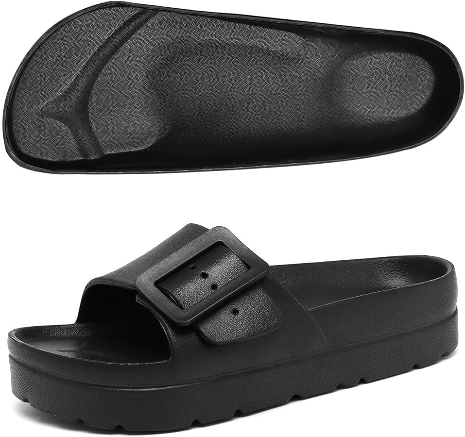 Platform Sandals Adjustable Buckles for Women,Women Casual Slides with Arch Support,EVA Sandals W... | Amazon (CA)