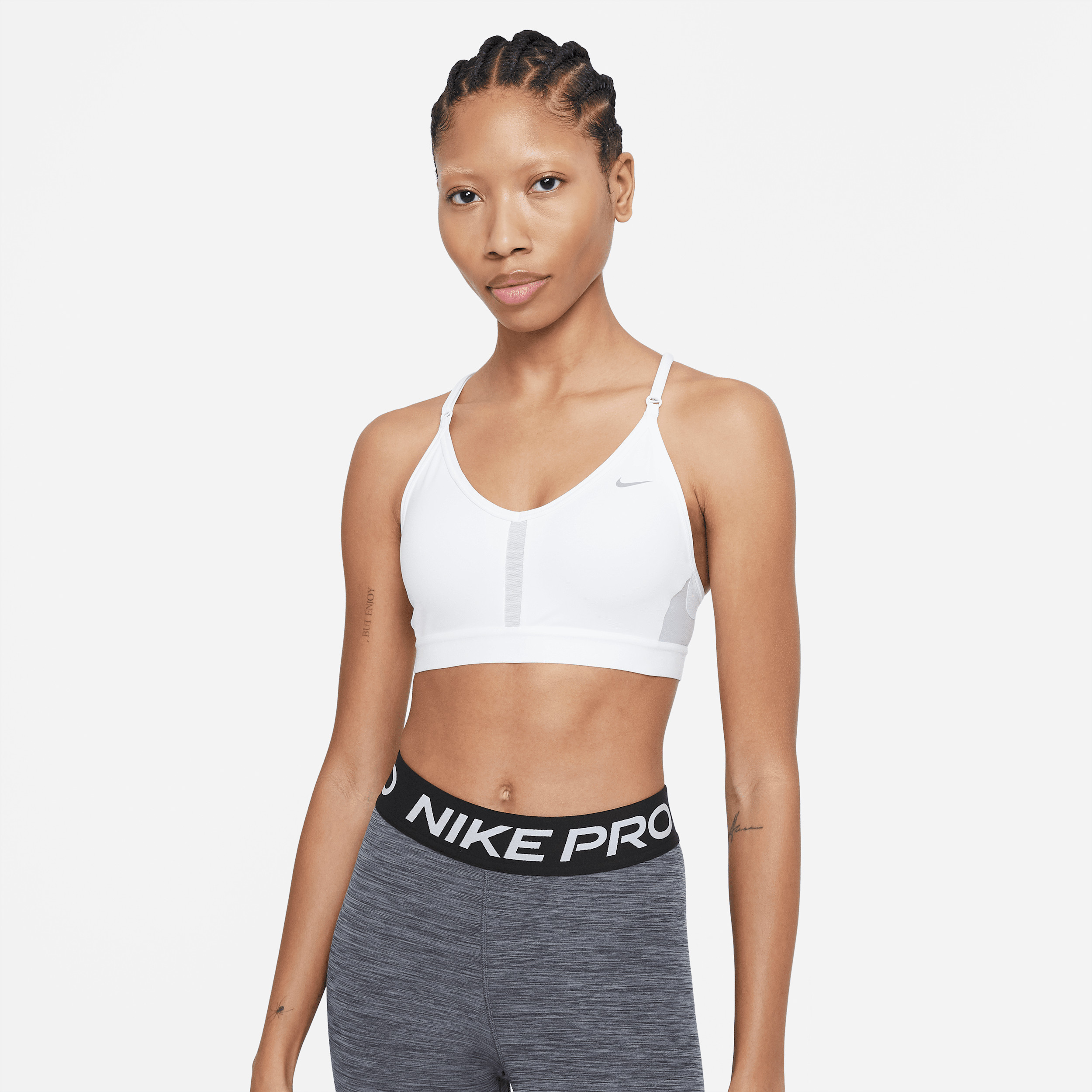 Nike Women's Indy Light-Support Padded V-Neck Sports Bra in White | CZ4456-100 | Nike (US)