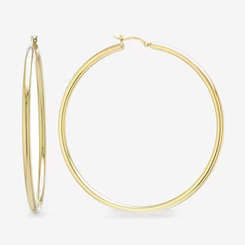 14K Gold Over Silver Sterling Silver 65mm Hoop Earrings | JCPenney