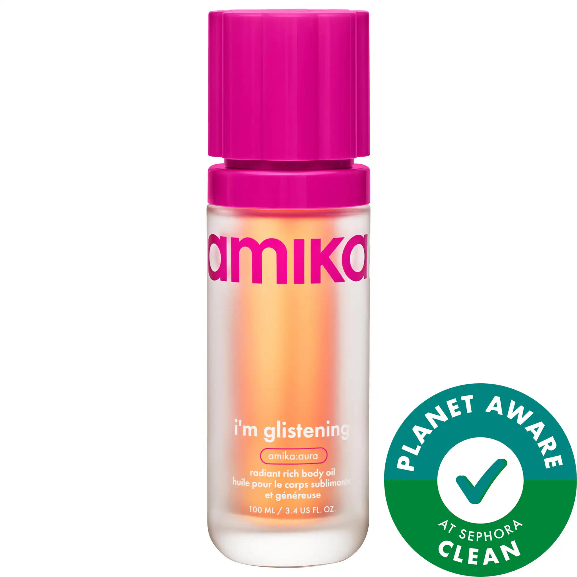 amika I'm Glistening Radiant Rich Body Oil 3.4 oz/100 ml | Sephora (US)