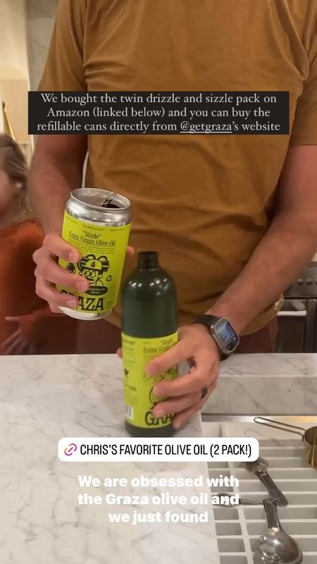 We love Graza olive oil and just realized they are refillable! Linked the twin pack we bought below 🫶🏻

#LTKFindsUnder50 #LTKVideo