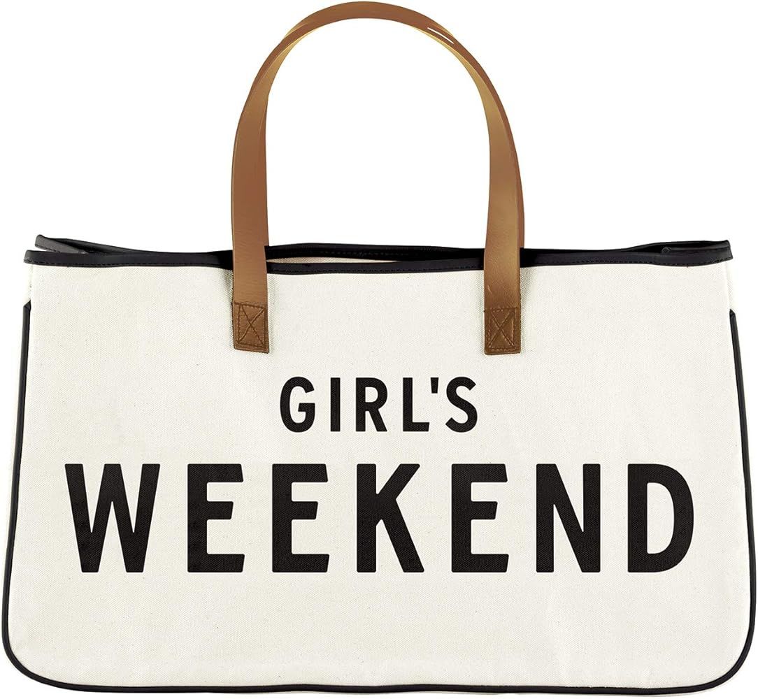 Amazon.com: Santa Barbara Designs Hold Everything Canvas Tote, Large, Girl's Weekend : Clothing, ... | Amazon (US)