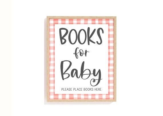 Books for Baby Books for Baby Sign Baby Shower Signs Baby-q | Etsy | Etsy (US)