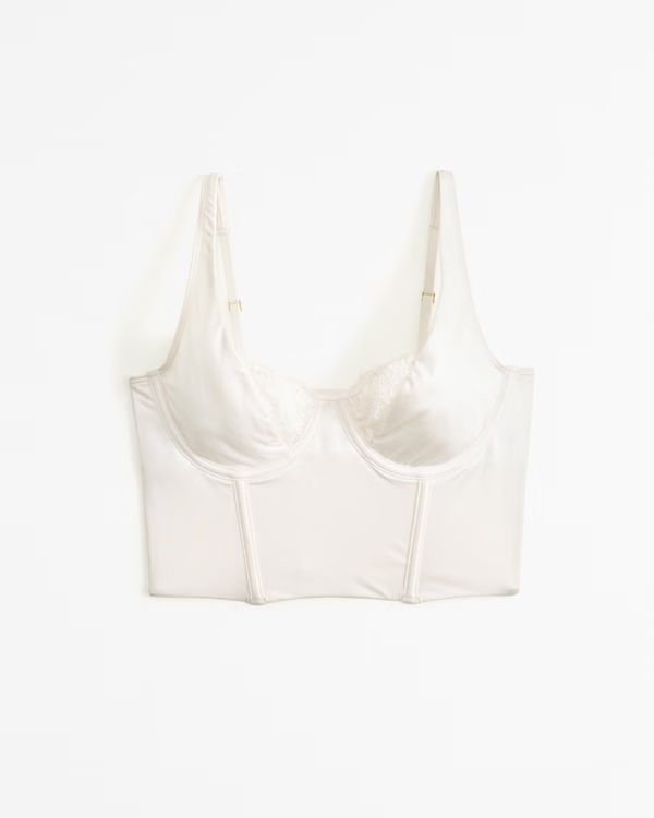 Women's Lace and Satin Balconette Corset | Women's Intimates & Sleepwear | Abercrombie.com | Abercrombie & Fitch (US)