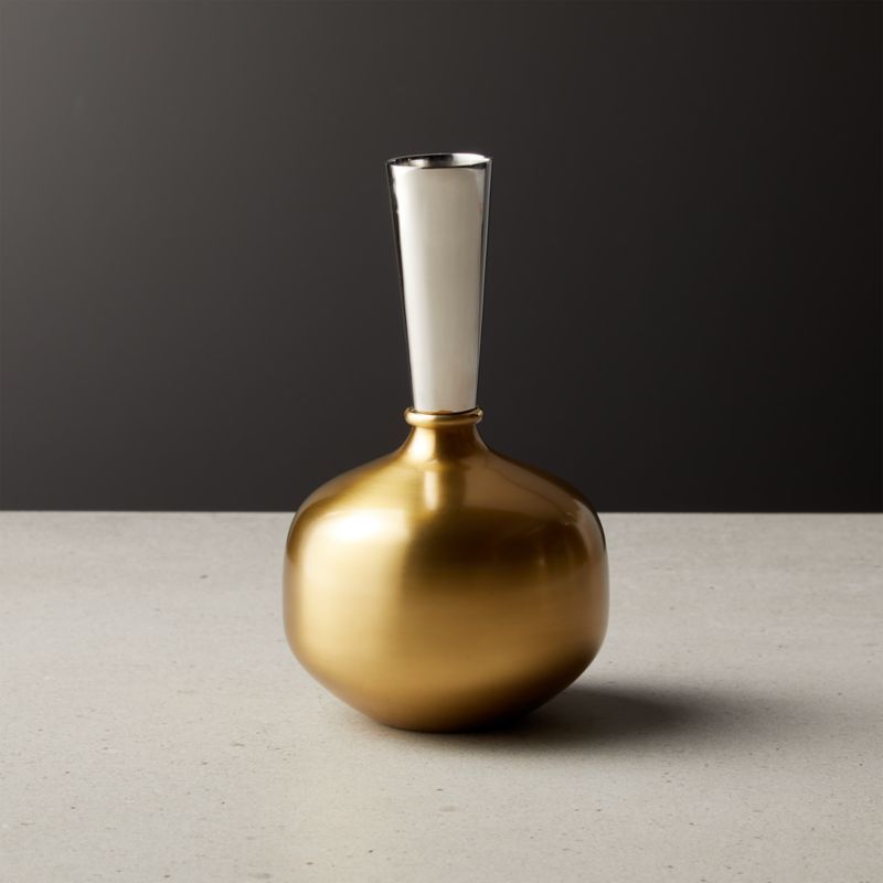 Duo Mini Two-Tone Vase + Reviews | CB2 | CB2