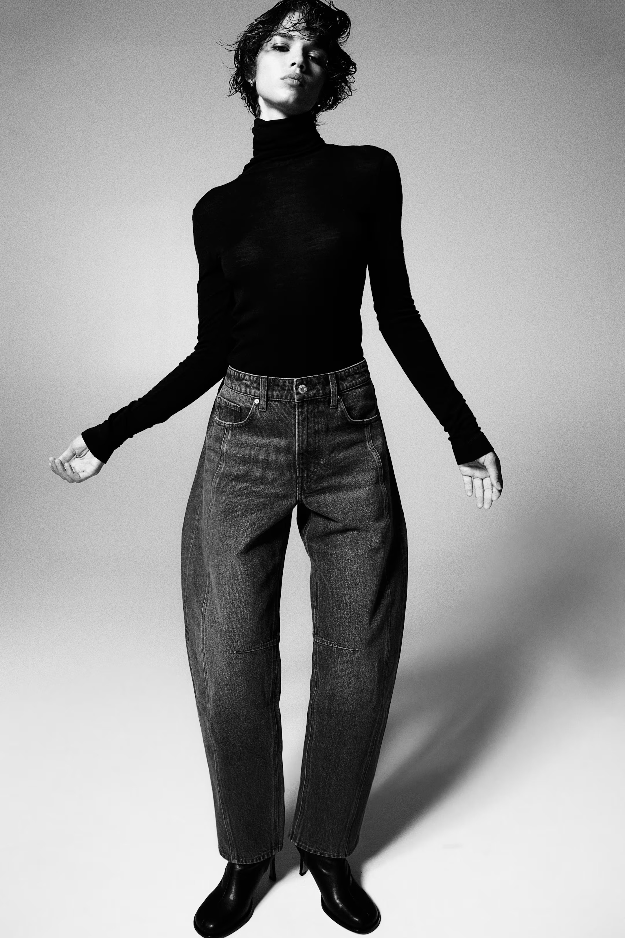 Super Barrel Regular Jeans - Grigio - DONNA | H&M IT | H&M (FR, IT, ES, PT, BE)