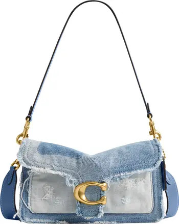 Tabby 26 Upcycled Denim Patchwork Shoulder Bag | Nordstrom