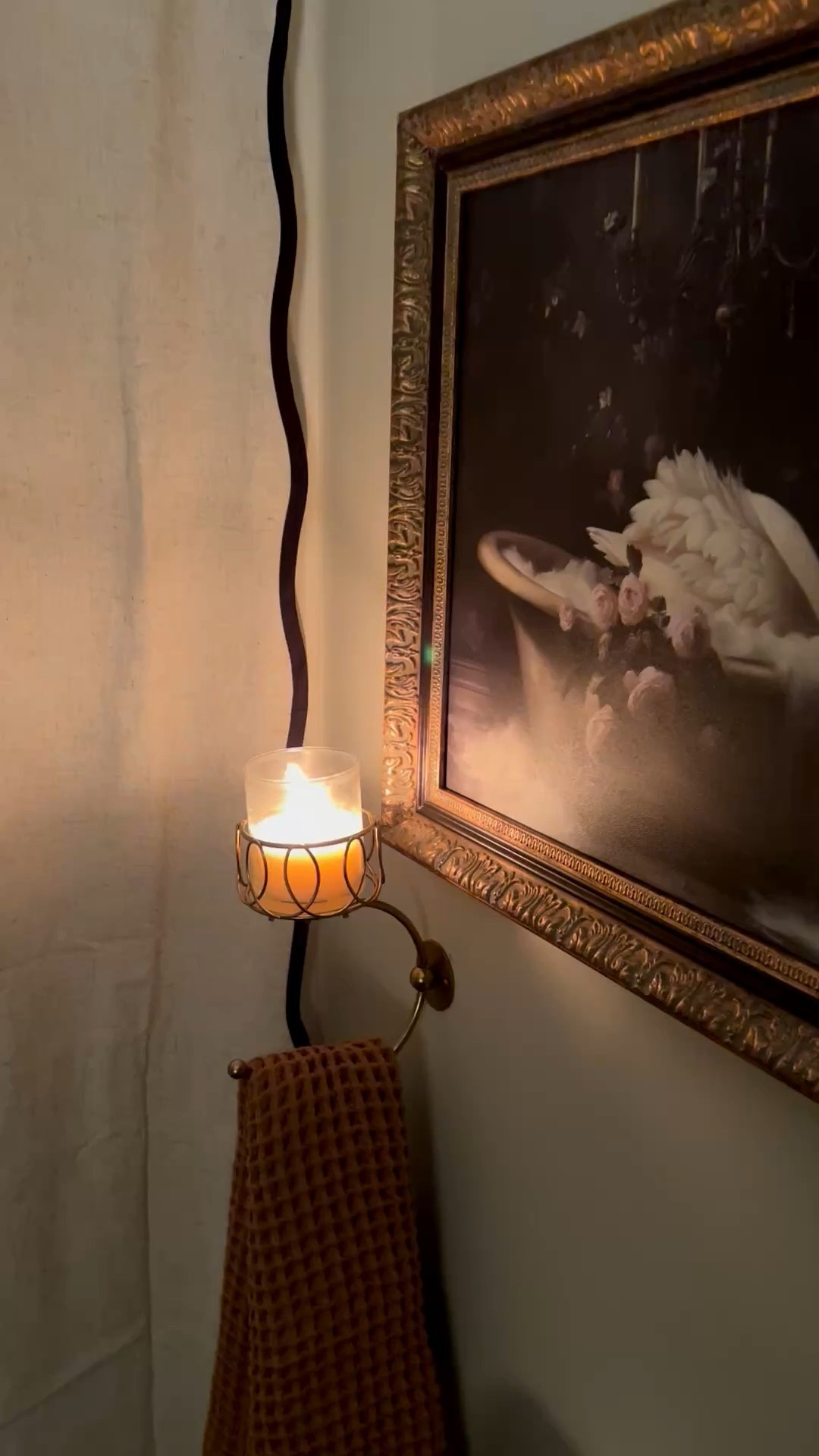 I have this candle, towel holder, in my bathroom for a moody, relaxing, and super cozy feeling. 

#LTKHome #LTKdayinmylife #LTKvlog