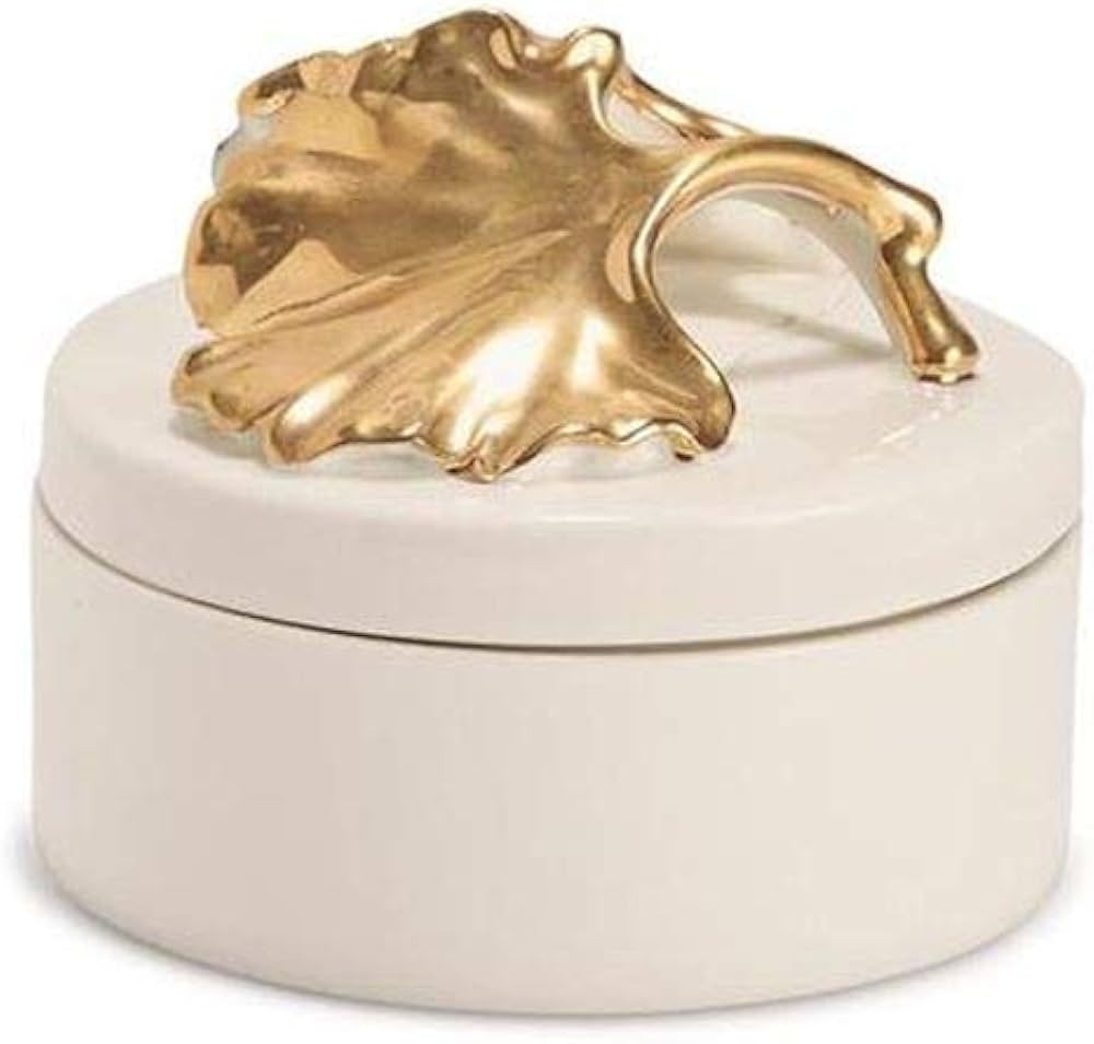 Two's Company Tozai Golden Ginkgo Leaf Covered Box | Amazon (US)