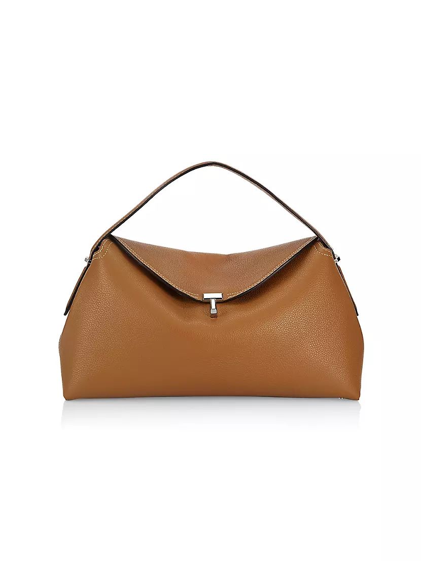 Toteme T-Lock Leather Top-Handle Bag | Saks Fifth Avenue